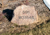 engraved address rock
