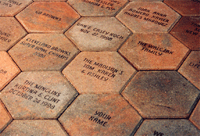 exclusive engraved hexagon bricks
