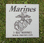 engraved granite paver marines logo